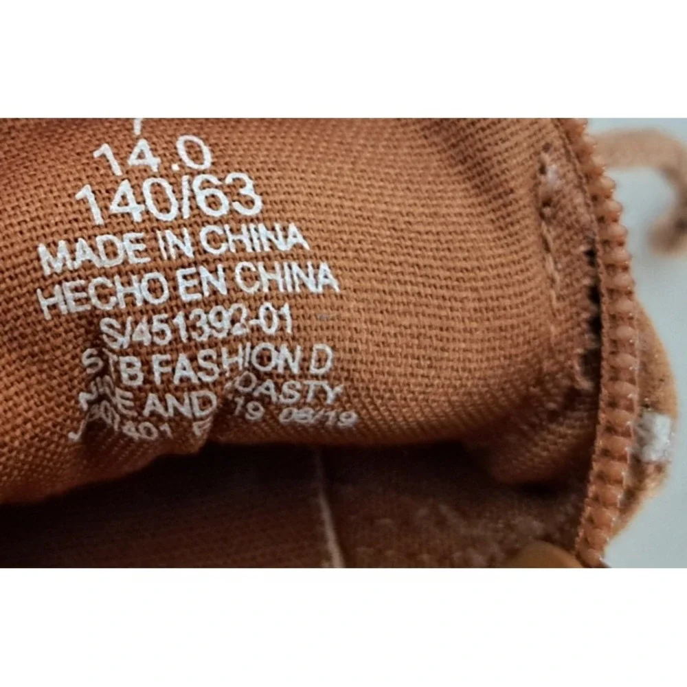 Old Navy Brown Faux Suede Boots‎ Girls / Baby Size 7 Side Zipper Utility Preppy
